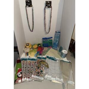 Celebrate PILE! Craft Supplies Lot Treat Bags Beads Mask Ribbon Decorations